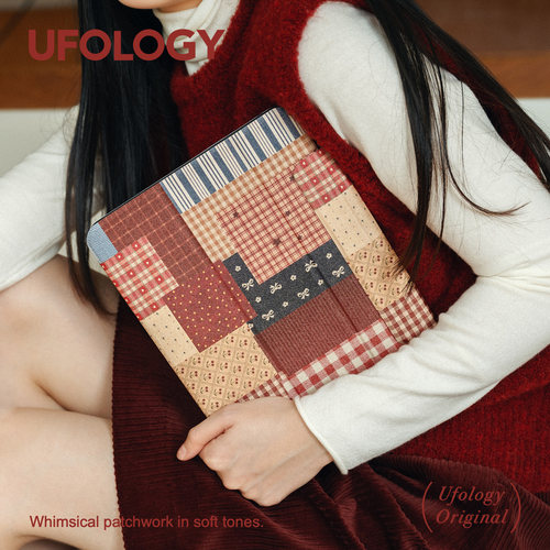 Ufology原创适用ipadair7保护壳pro11寸平板mini6/7保护套air4/5/6磁吸全包笔槽13寸苹果8/9/10/11代拼布