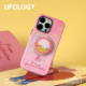 Ufology原创二合一菲林适用iPhone14promax磁吸手机壳13pro苹果15粉色12插画女许愿池喷泉全包高级卡包支架16