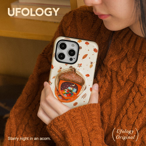 Ufology原创磁吸韩国进口菲林适用iPhone17promax手机壳插画16pro苹果15pro秋冬14pro全包13新款二合一12支架