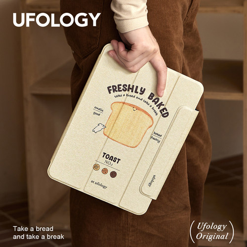 Ufology原创适用ipadair5保护套9代10代平板pro2022壳air4全包2021面包2020磁吸2019苹果mini6可爱pro11寸