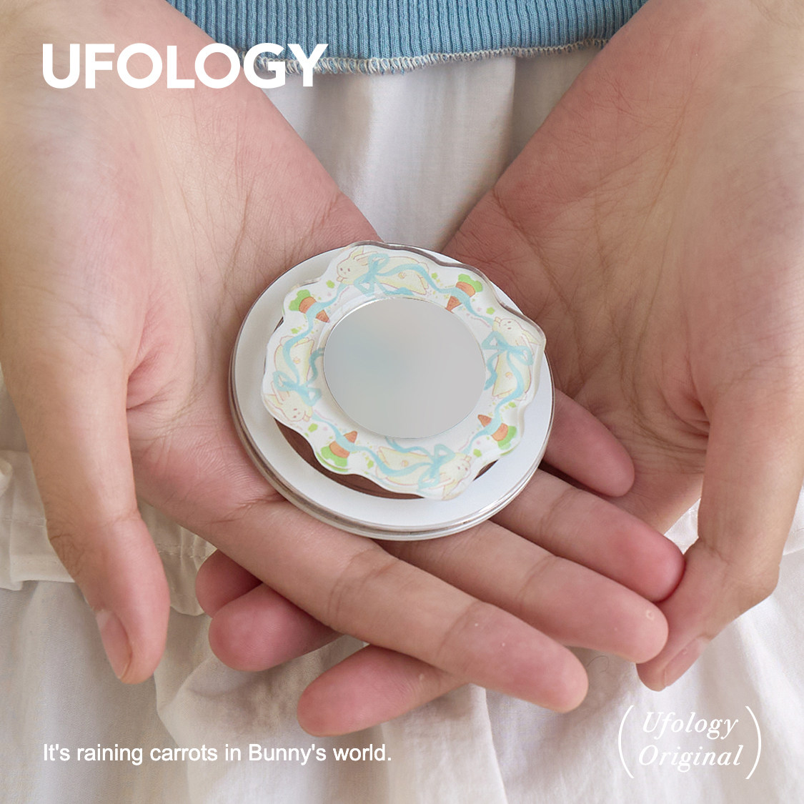 Ufology原创手机磁吸支架支持magsafe桌面便携苹果镜子懒人