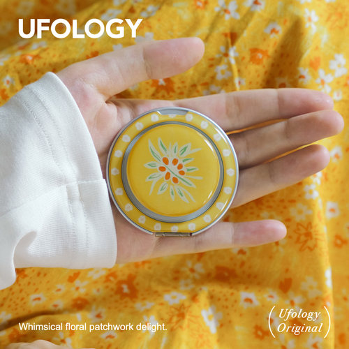 Ufology原创手机磁吸支架支持magsafe新款360度支点壳支架花朵
