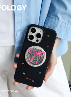 Ufology原创磁吸春天适用iPhone15promax手机壳14pro苹果13蝴蝶结12全包11二合一支架卡包新款降解16pro