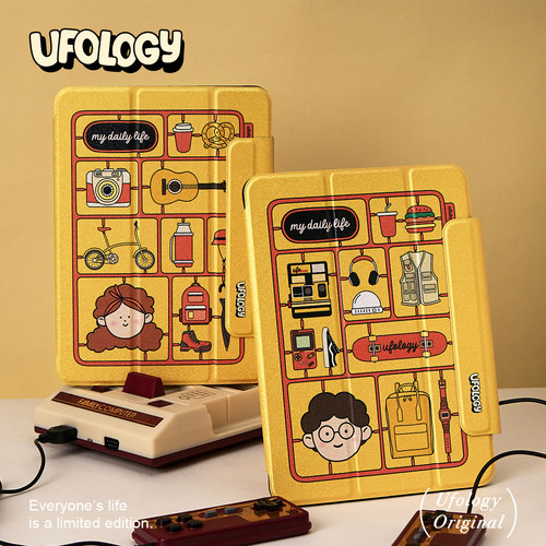 Ufology原创ipadair5保护套ipad9磁吸10平板壳mini6创意ipadpro11寸笔槽air4情侣2022苹果2021全包2018代air3