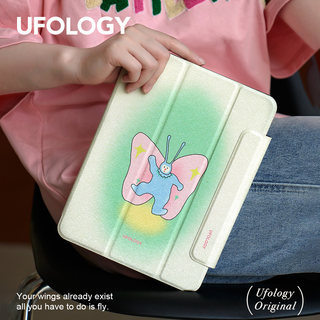 Ufology原创ipadair5保护套ipad9磁吸10平板壳mini6可爱ipadpro11寸笔槽air4插画2022苹果2021全包2018代air3