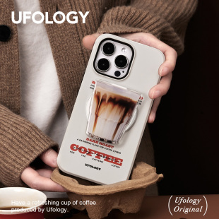 Ufology原创磁吸二合一菲林适用iPhone15promax手机壳14pro苹果13咖啡12高级11新款 全包防摔支架卡包