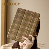 Ufology原创适用ipadair6保护壳pro2024平板mini6保护套air4 10代格纹 5磁吸全包air3笔槽11寸13寸苹果7