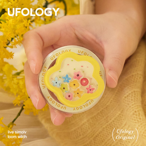 Ufology原创手机磁吸支架支持magsafe桌面便携碎花个性创意懒人