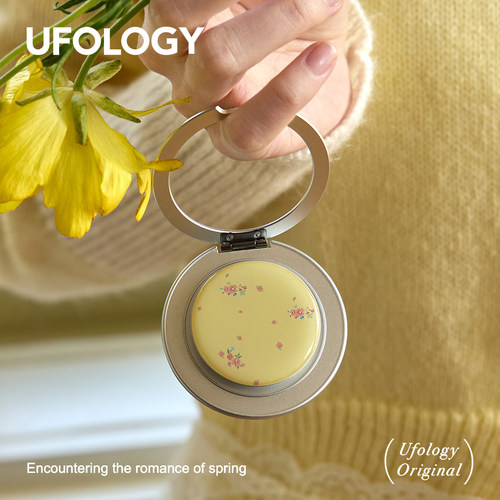 Ufology原创手机磁吸支架支持magsafe新款360度支点壳支架碎花