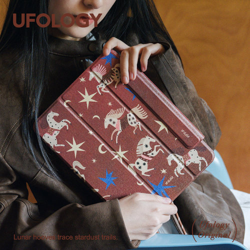 Ufology原创适用ipadair7保护壳pro11寸平板mini6/7保护套air4/5/6磁吸全包笔槽13寸苹果8/9/10/11代新年马年