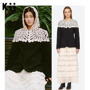 Kii部分现货Sea New York 西装25秋冬蕾丝钩针贴花外套夹克 Nara