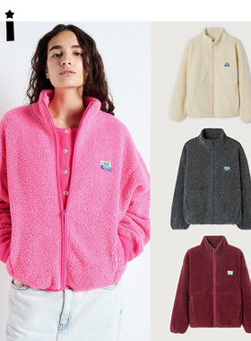 Kii部分现货Amercian Vintage倪妮同款外套仿羊羔绒保暖立领夹克