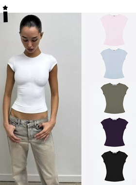 Kii买手店正品现货Tankair短袖25夏新品纯色圆领弹力修身T恤上衣