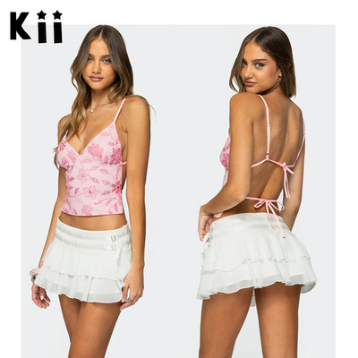 正品Edikted女露背上衣+迷你短裙