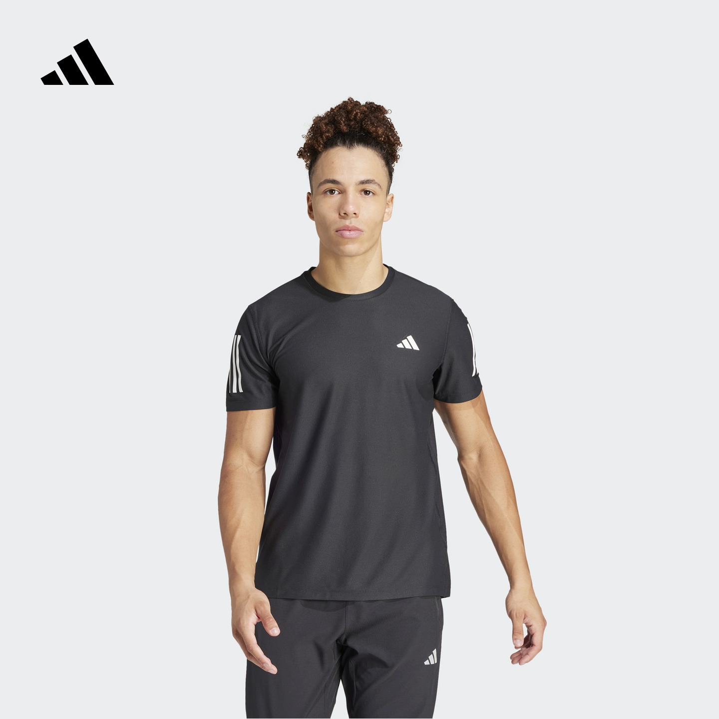 速干舒适跑步运动上衣圆领短袖T恤男装夏季adidas阿迪达斯官方