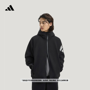 FOS系列机能夹克 轻户外宽松舒适连帽外套男adidas阿迪达斯轻运动