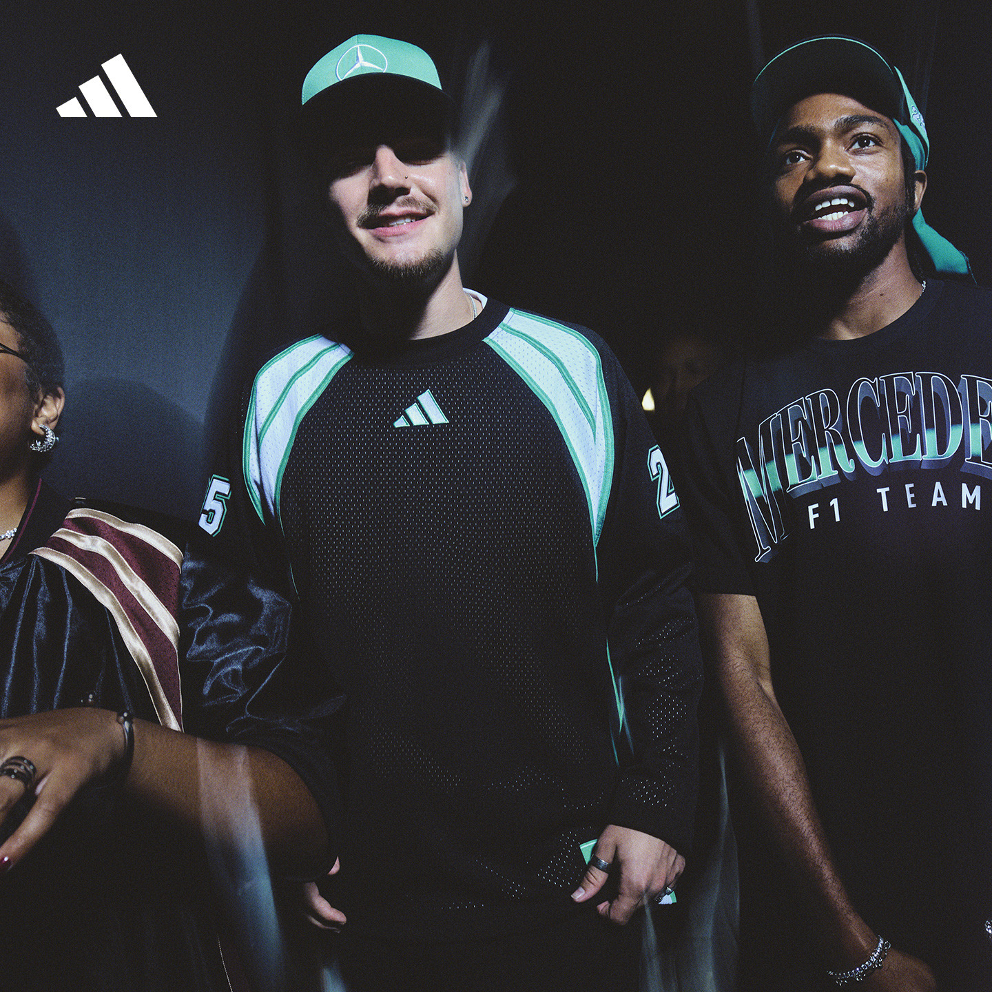 梅赛德斯AMG马石油F1车队长袖T恤男装秋冬新款adidas阿迪达斯官方