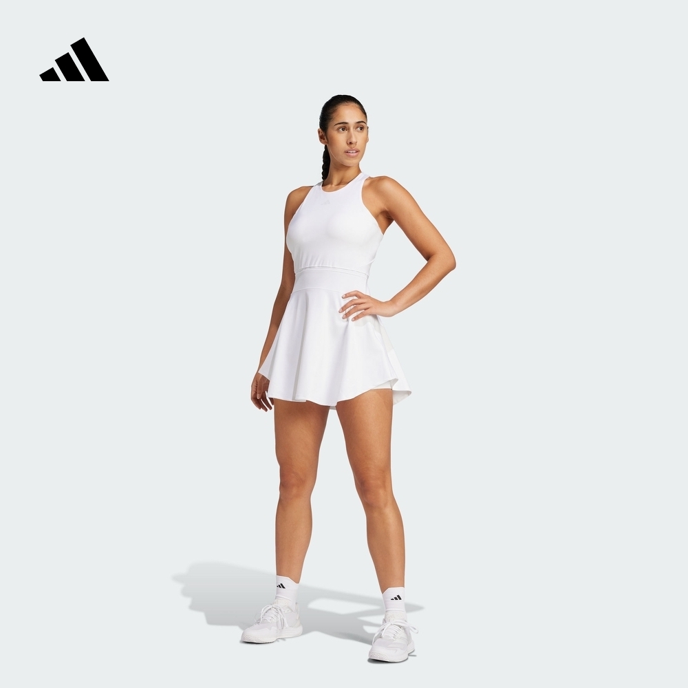 网球运动无袖圆领连衣裙 加打底裤内衬女装新款adidas阿迪达斯
