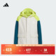 男女大童拒水防风透湿保暖休闲连帽夹克外套adidas阿迪达斯轻运动