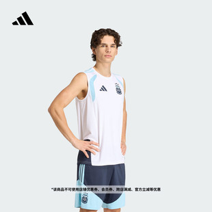 adidas阿迪达斯官方 背心男新款 阿根廷队足球训练速干修身 圆领无袖