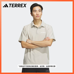 夏季 速干宽松户外运动短袖 男装 POLO衫 adidas阿迪达斯官方TERREX