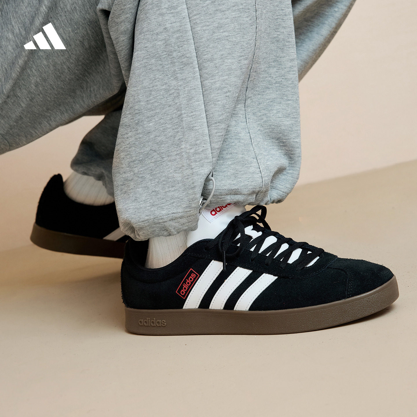 「T头鞋」VL COURT复古休闲板鞋德训鞋男女adidas阿迪达斯轻运动,运动鞋new,板鞋,淘宝优惠券,粉丝福利购,淘宝优惠卷