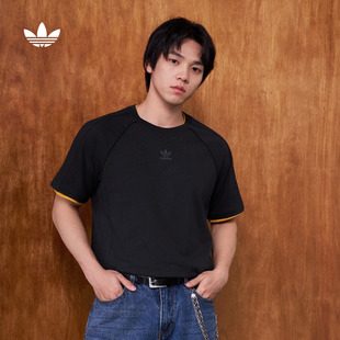 新款 经典 春季 T恤男装 adidas阿迪达斯官方三叶草 舒适纯棉运动短袖