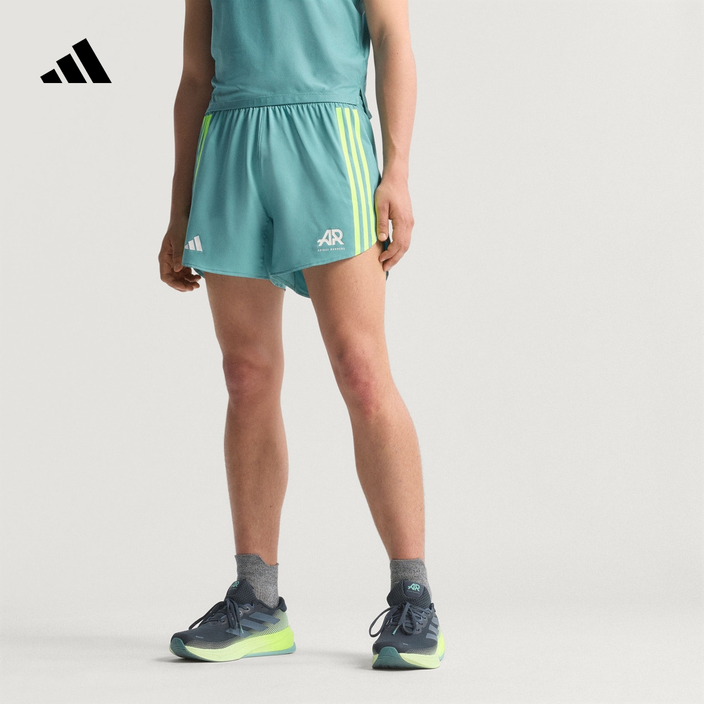 阿迪达斯男三条纹跑步运动短裤