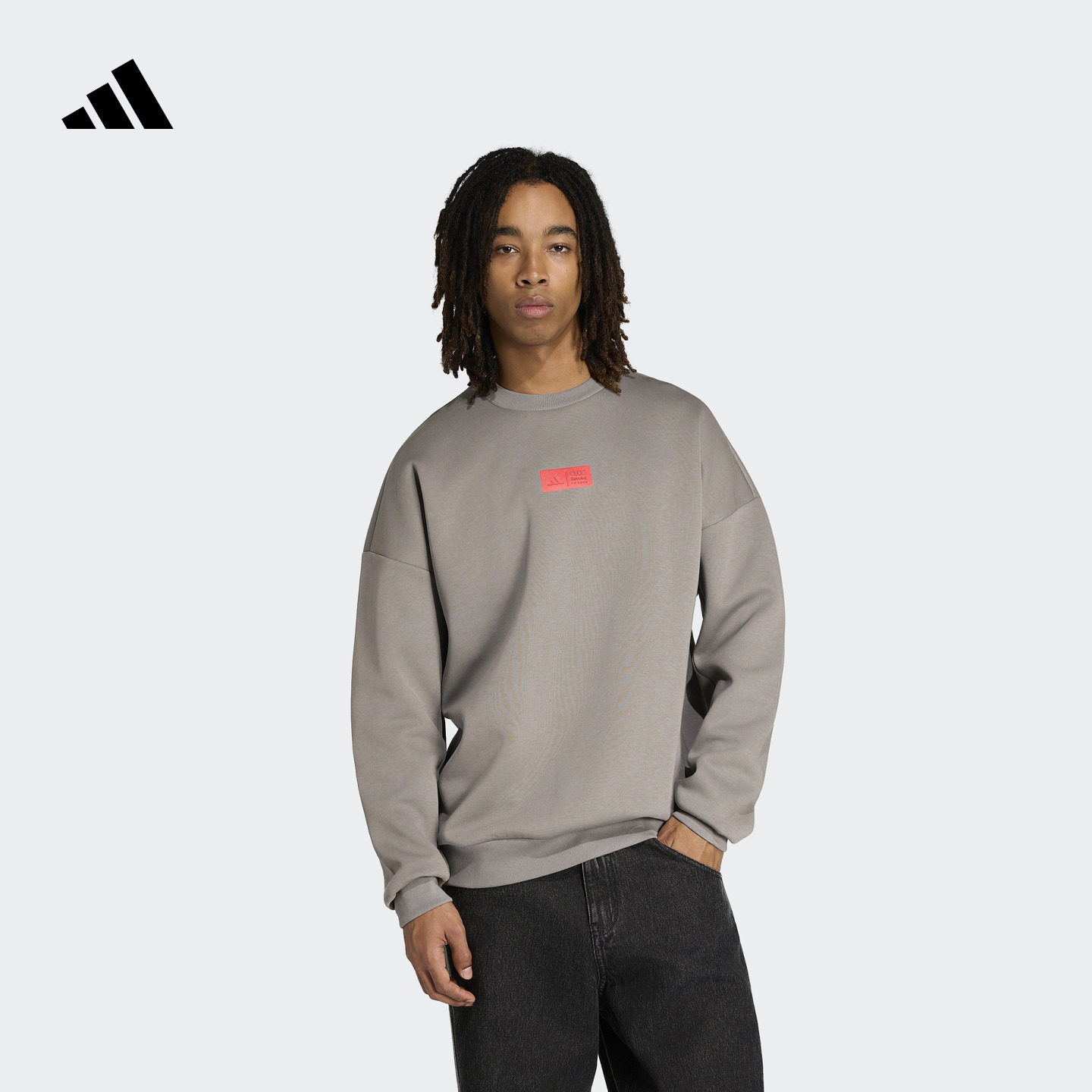 奥迪F1车队宽松简约舒适运动圆领卫衣男装新款adidas阿迪达斯官方