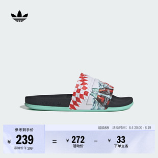 可口可乐联名ADILETTE OG CF印花拖鞋男女adidas阿迪达斯三叶草