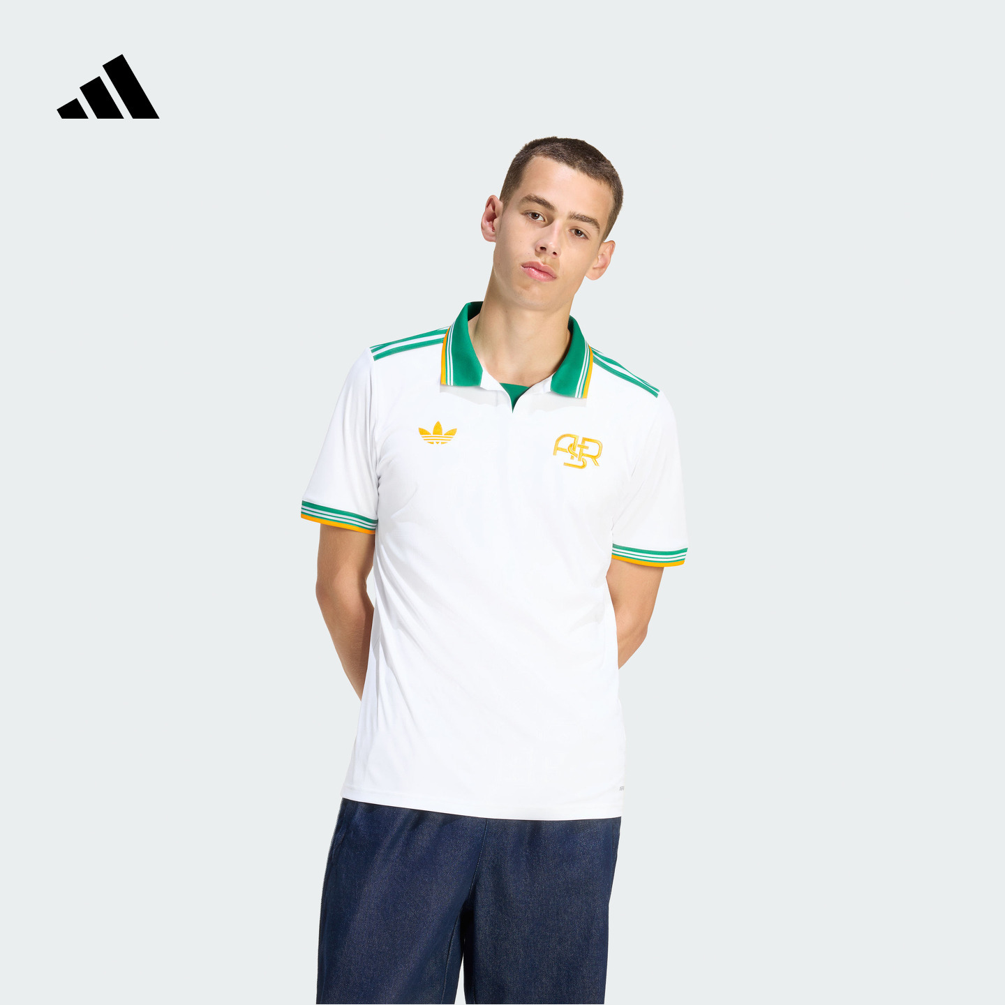 阿迪达斯男罗马球迷版速干球衣