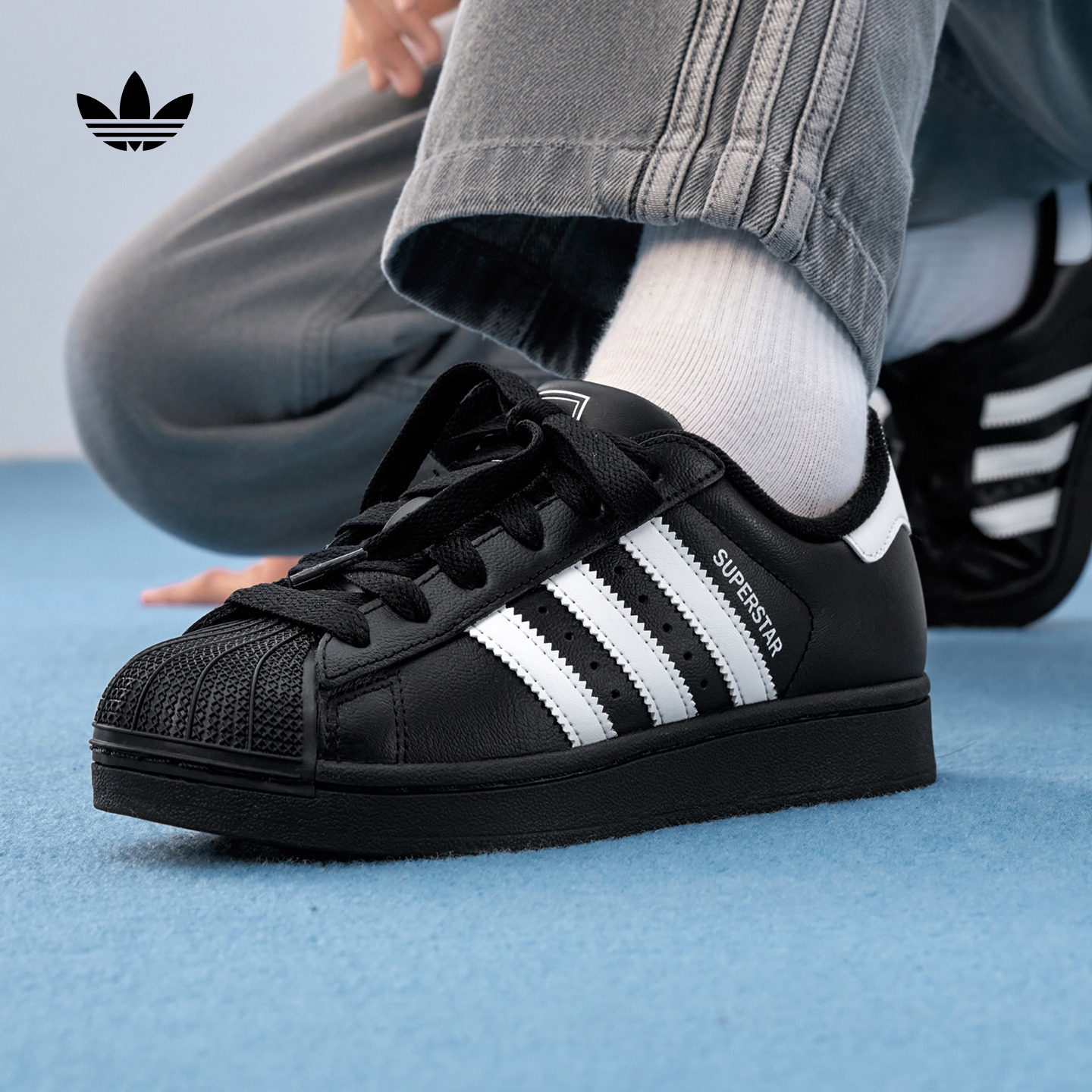 男大童SUPERSTAR II J贝壳头经典板鞋新款adidas阿迪达斯三叶草,童鞋/婴儿鞋/亲子鞋,板鞋,淘宝优惠券,粉丝福利购,淘宝优惠卷