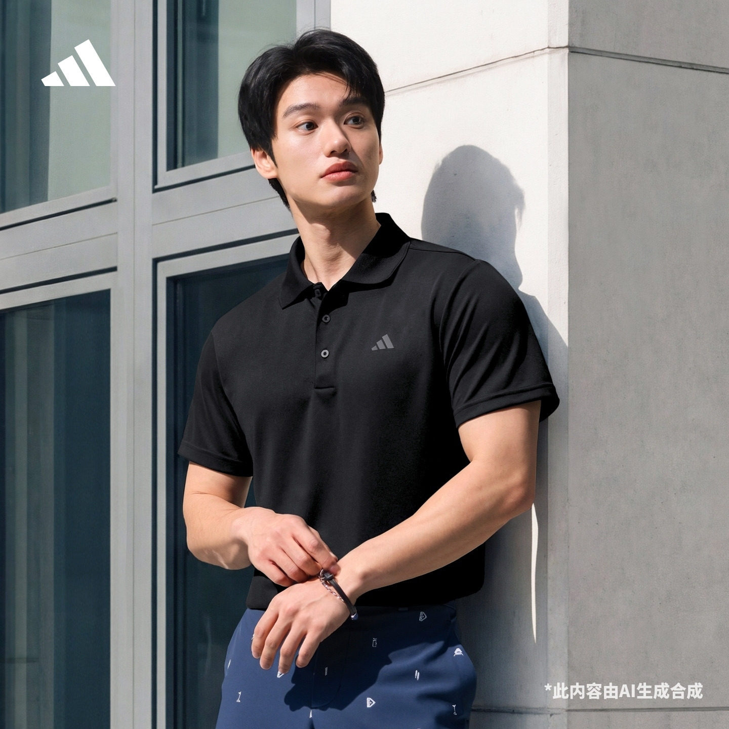 高尔夫时尚针织运动短袖POLO衫男装新款adidas阿迪达斯官方IN6418