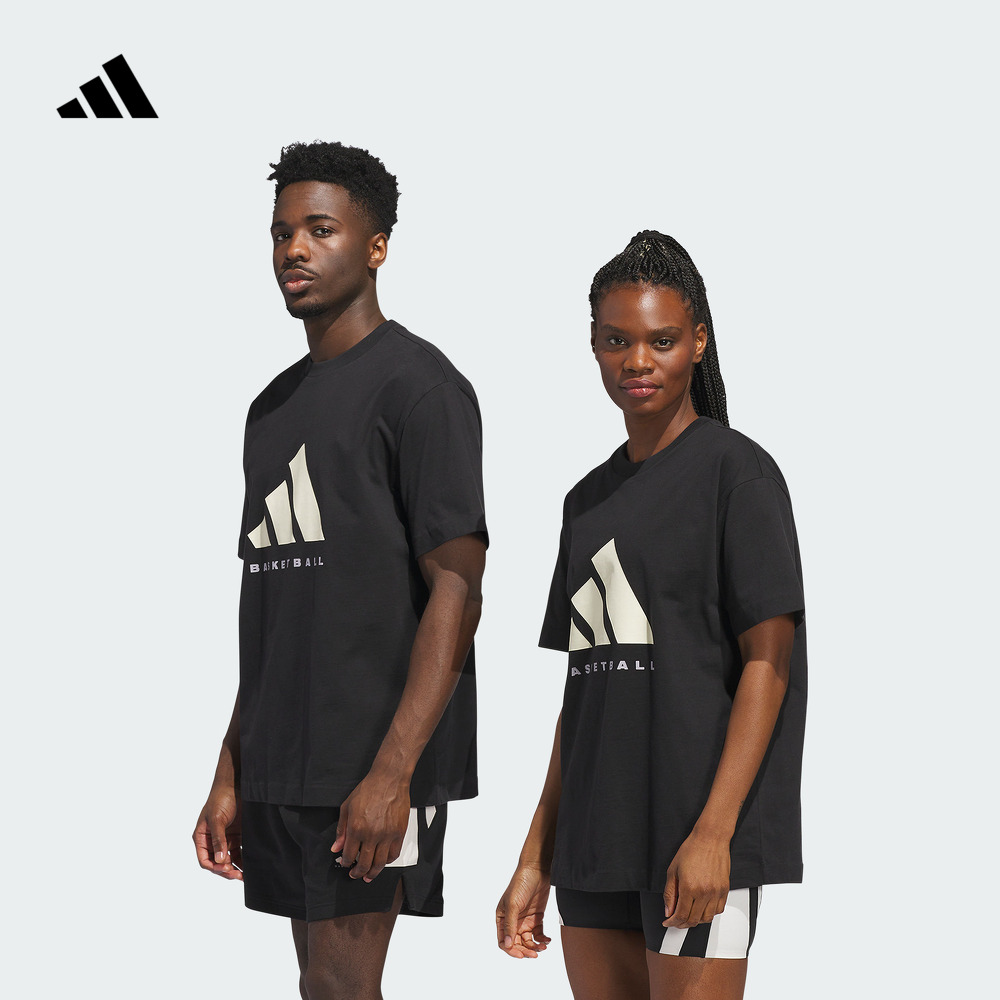 阿迪达斯男女篮球运动短袖T恤