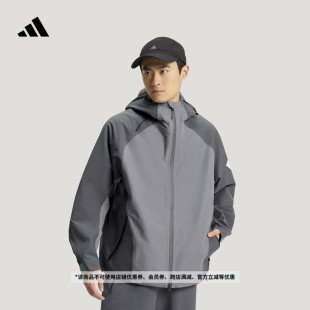 FOS系列先锋攻壳机能夹克 拒水防风连帽早春外套男adidas阿迪达斯