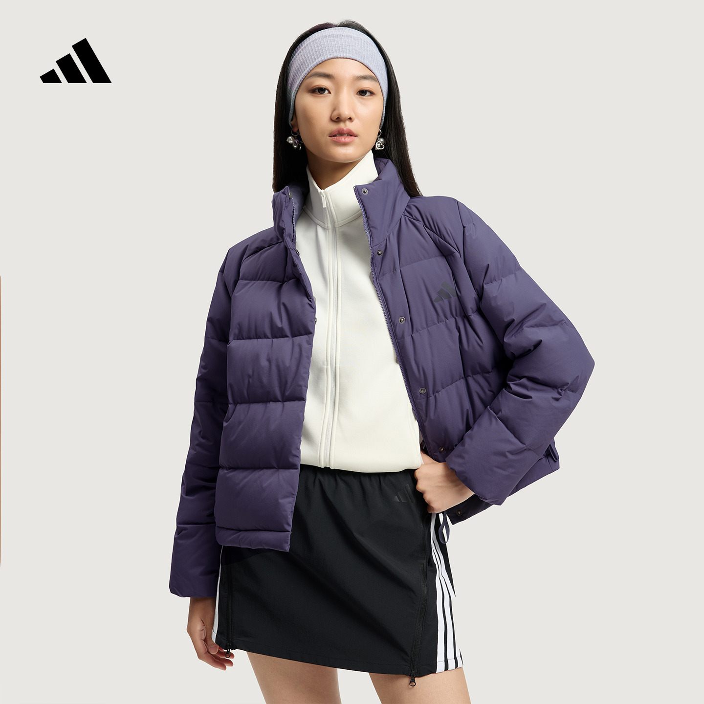 600蓬拒水防风保暖休闲鸭绒羽绒服女秋冬新款adidas阿迪达斯官方