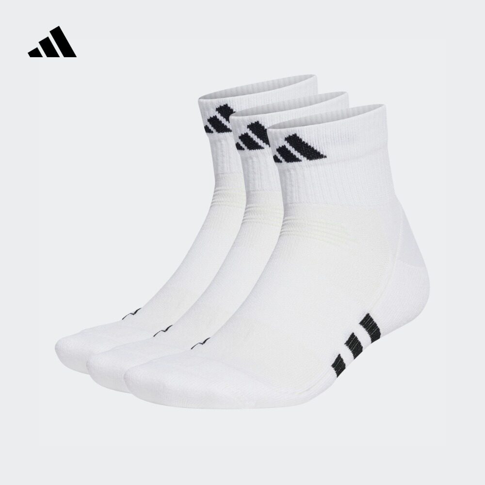 阿迪达斯男女三双装舒适短筒袜子