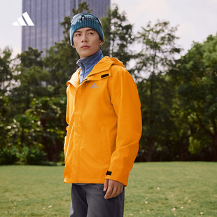 拒水保暖户外风舒适连帽夹克外套男女秋季adidas阿迪达斯轻运动