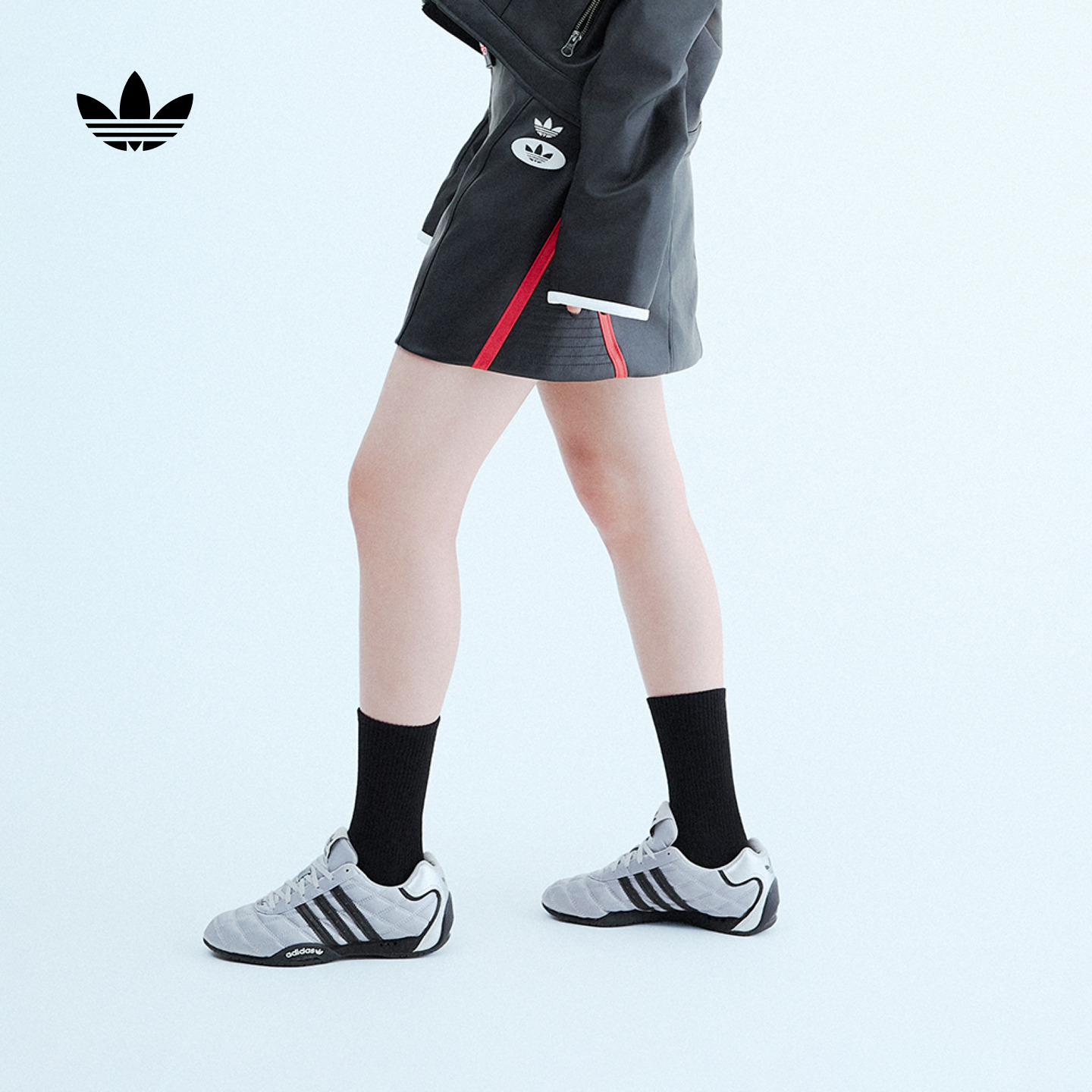 阿迪达斯三叶草女赛车文化运动鞋