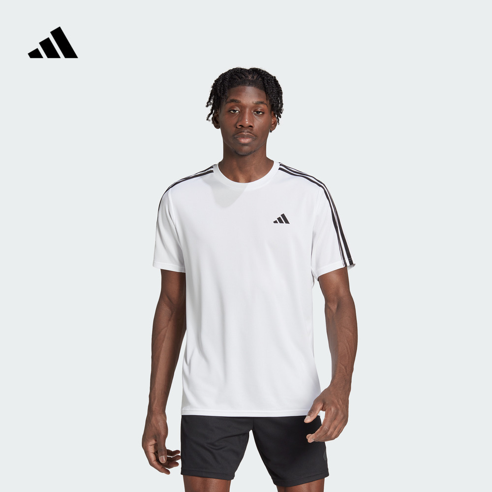阿迪达斯男速干运动圆领短袖T恤