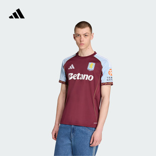 阿斯顿维拉球迷版主场速干足球短袖球衣男装adidas阿迪达斯