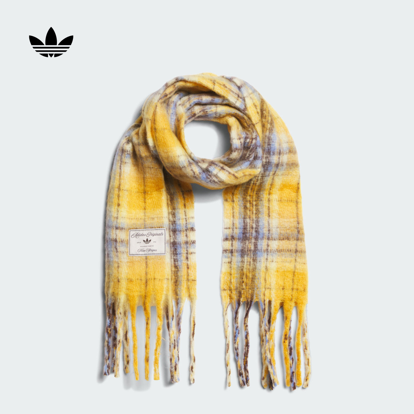 优雅气质撞色格纹休闲绒面流苏围巾女子秋冬adidas阿迪达斯三叶草,运动包/户外包/配件,围巾/围脖,淘宝优惠券,粉丝福利购,淘宝优惠卷