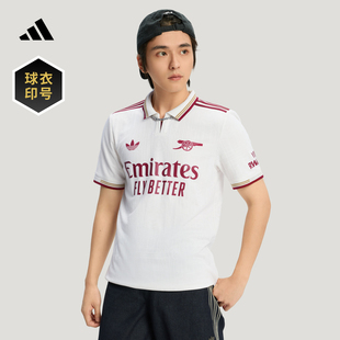 阿森纳球员版第二客场POLO领足球短袖球衣印号 男adidas阿迪达斯