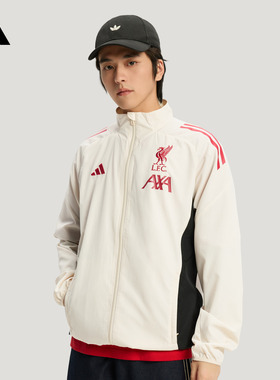 利物浦足球修身立领夹克外套男装adidas阿迪达斯官方JV6572