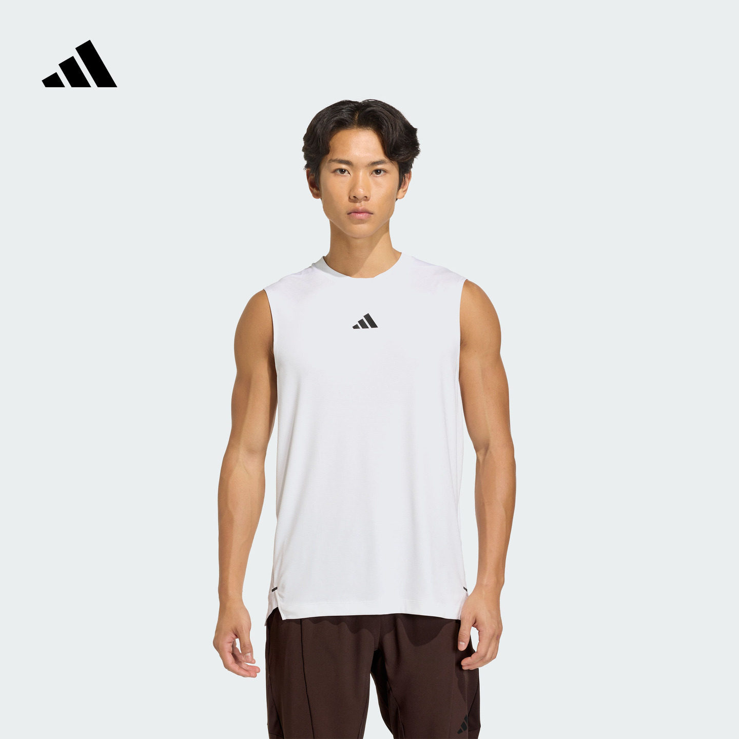 速干修身体能力量训练运动无袖背心健身服男夏季adidas阿迪达斯
