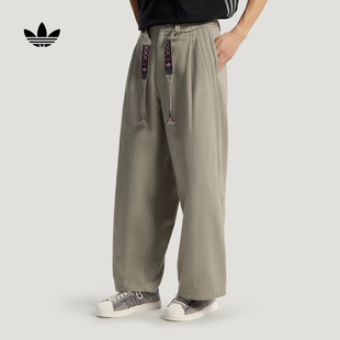 adidas阿迪达斯官方三叶草 新款 宽松日常舒适百搭三条纹运动裤 男装