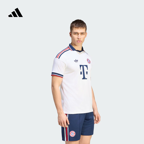 拜仁慕尼黑客场球迷版足球速干短袖球衣男装新款adidas阿迪达斯