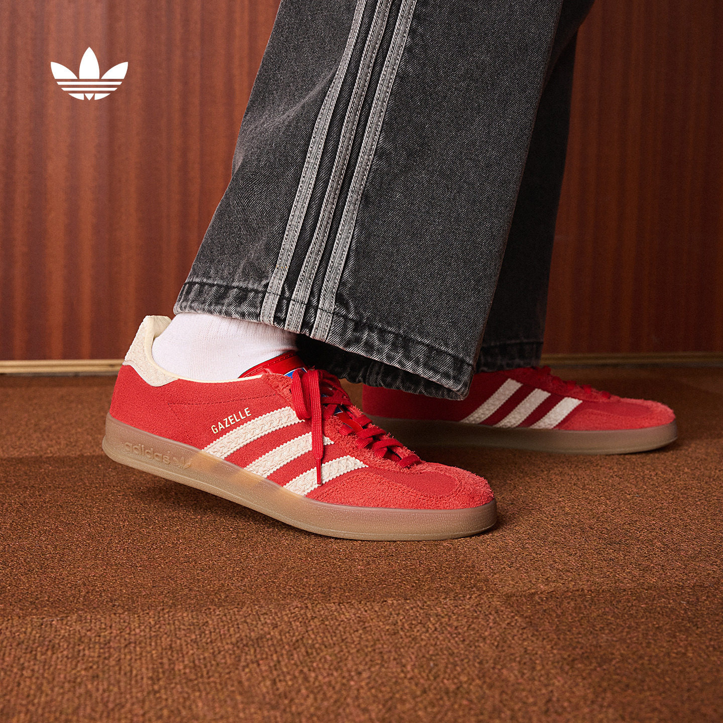 T头鞋 GAZELLE INDOOR复古板鞋德训鞋男女adidas阿迪达斯三叶草