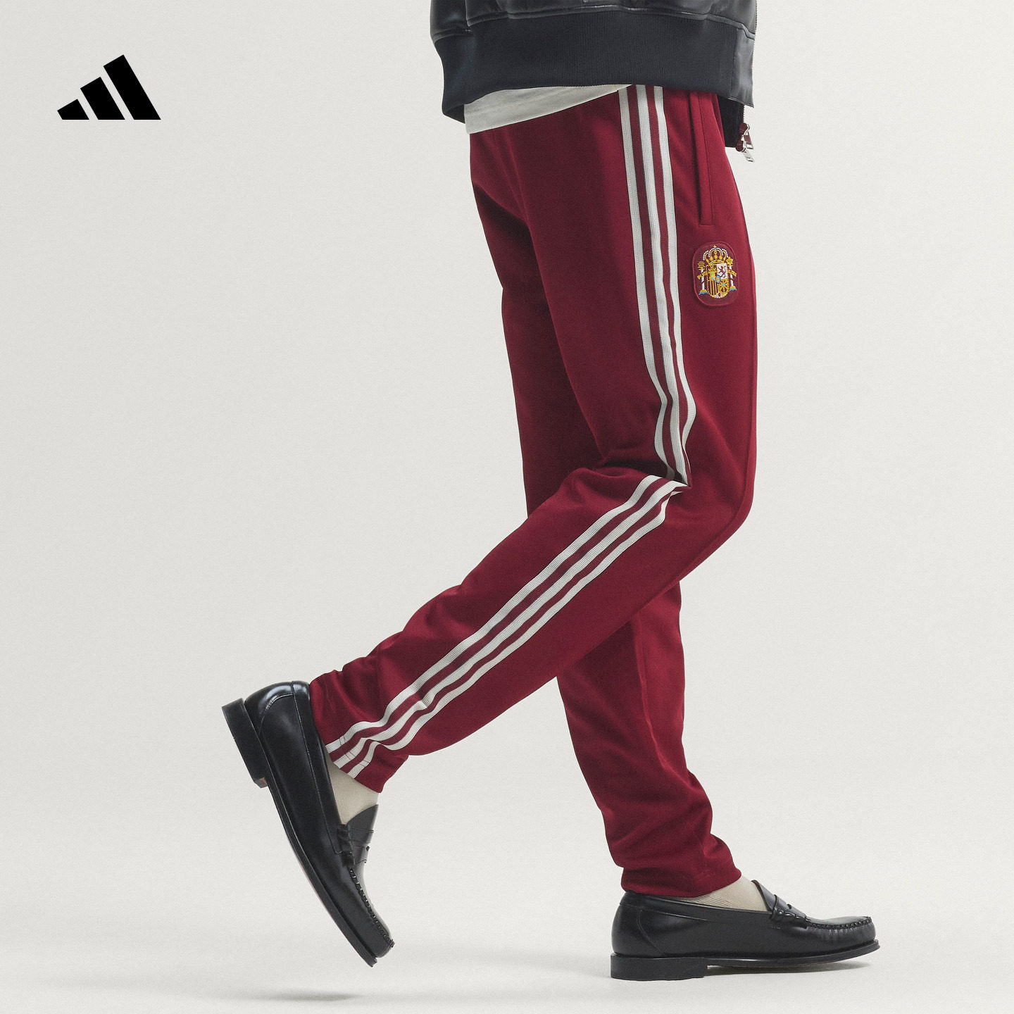 西班牙队复古足球休闲文化运动裤男新款adidas阿迪达斯官方三叶草