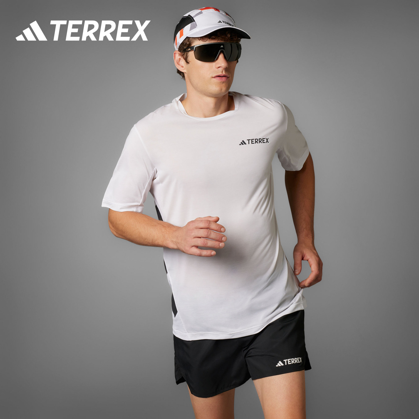 速干户外越野跑梭织圆领短袖T恤男夏季adidas阿迪达斯TERREX